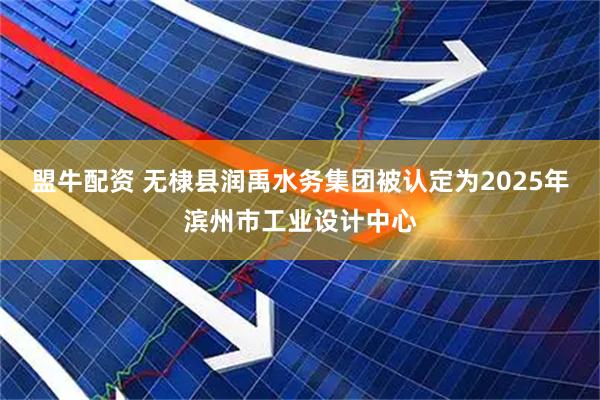 盟牛配资 无棣县润禹水务集团被认定为2025年滨州市工业设计中心
